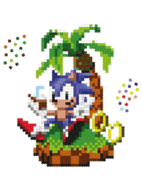 Jixelz remix ile sonic et anneaux 1250 pièces - alliez puzzle et pixel ! - Kiabi