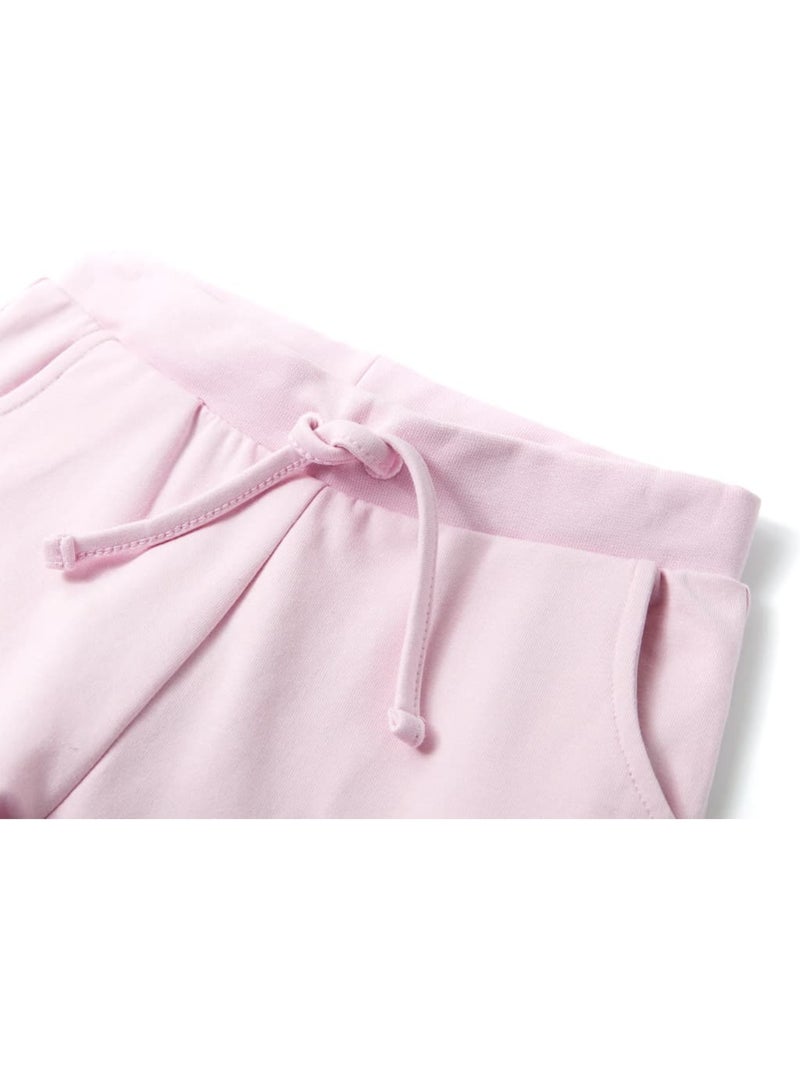 Jogger sweat en coton clair à taille réglable - vidaxl Rose - Kiabi
