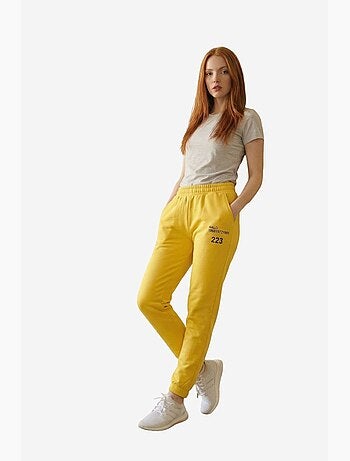 Joggers en coton lycra imprimé à taille mi-haute my fashion