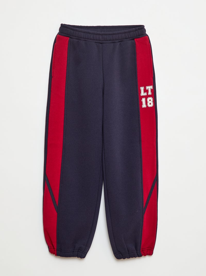 Jogging avec bandes contrastantes Bleu - Kiabi