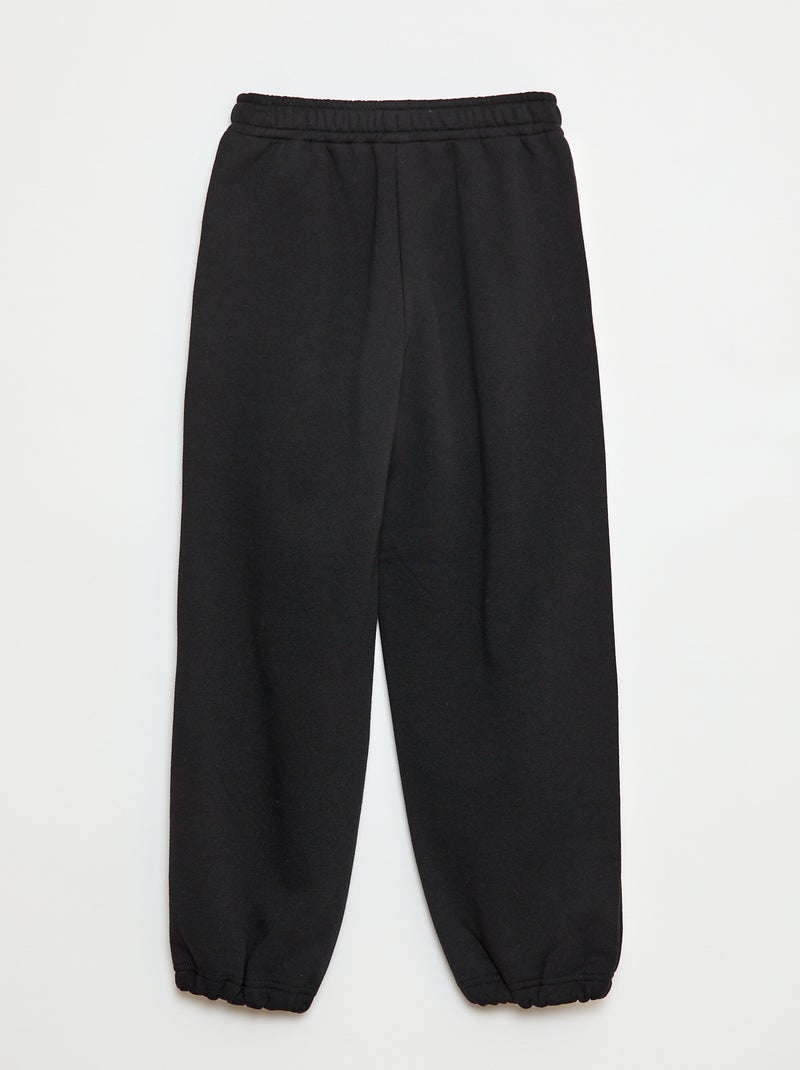 Jogging avec bandes contrastantes Noir - Kiabi