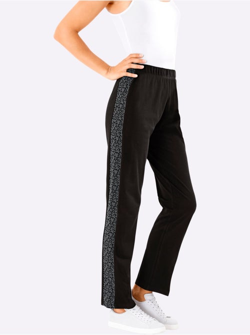 Jogging avec ceinture élastique et empiècement léopard - Taille standard - Moda Vilona - Kiabi