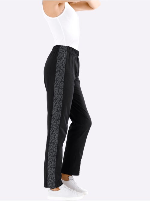 Jogging avec ceinture élastique et empiècement léopard - Taille standard - Moda Vilona - Kiabi