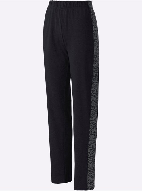 Jogging avec ceinture élastique et empiècement léopard - Taille standard - Moda Vilona - Kiabi