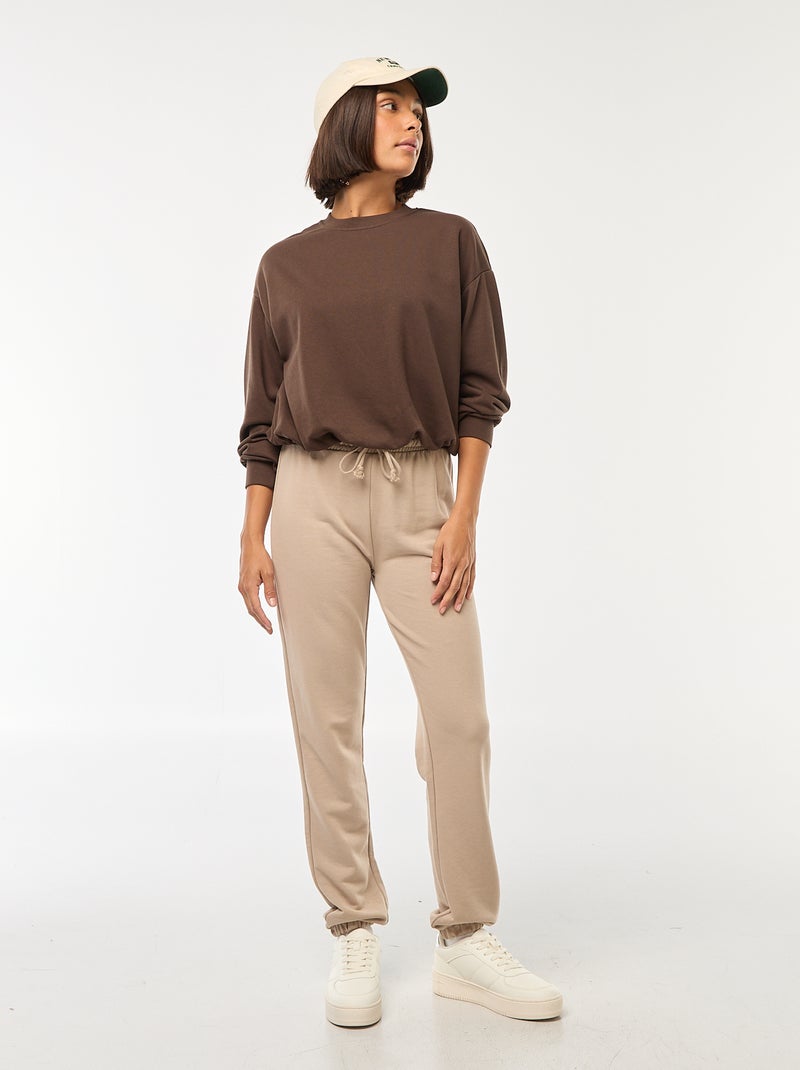 Jogging basique Beige - Kiabi