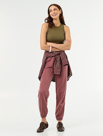 Pantalon jogging femme en maille lourde