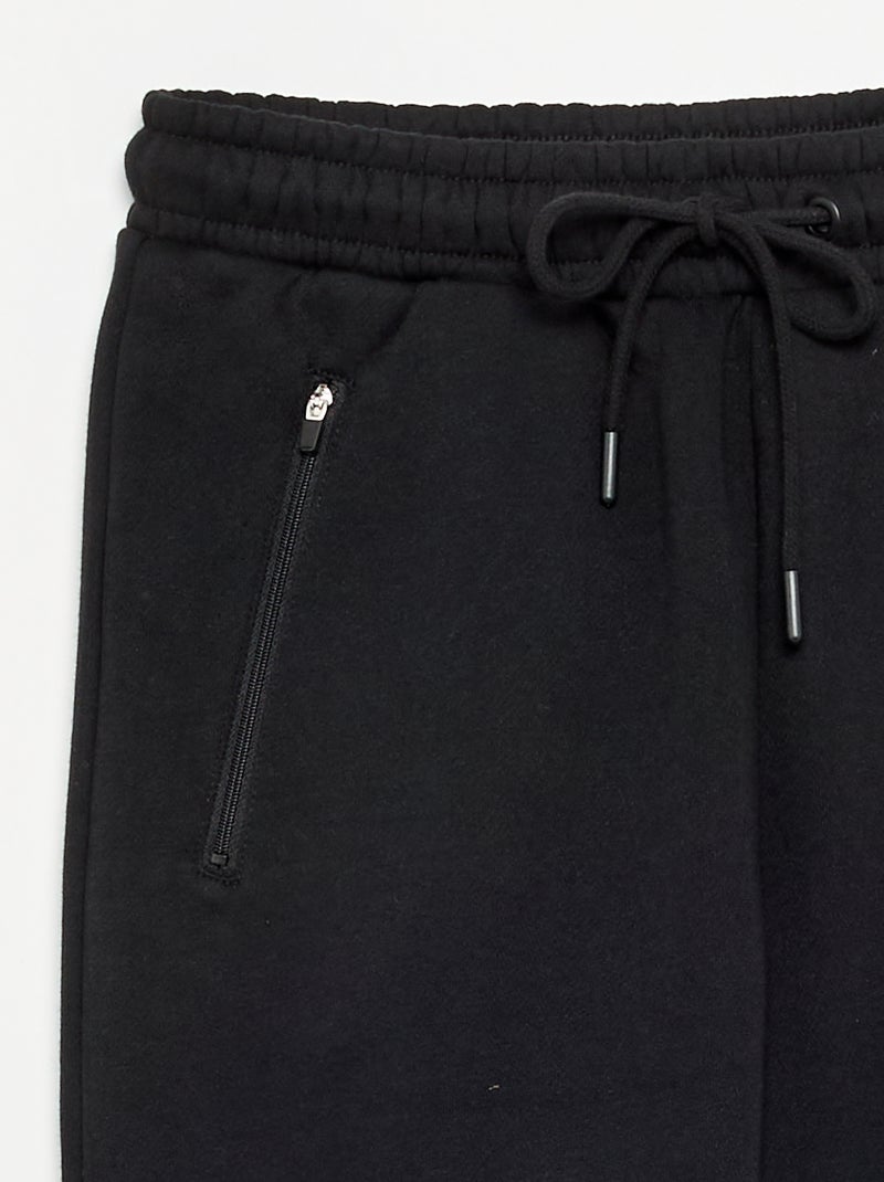 Jogging basique uni Noir - Kiabi