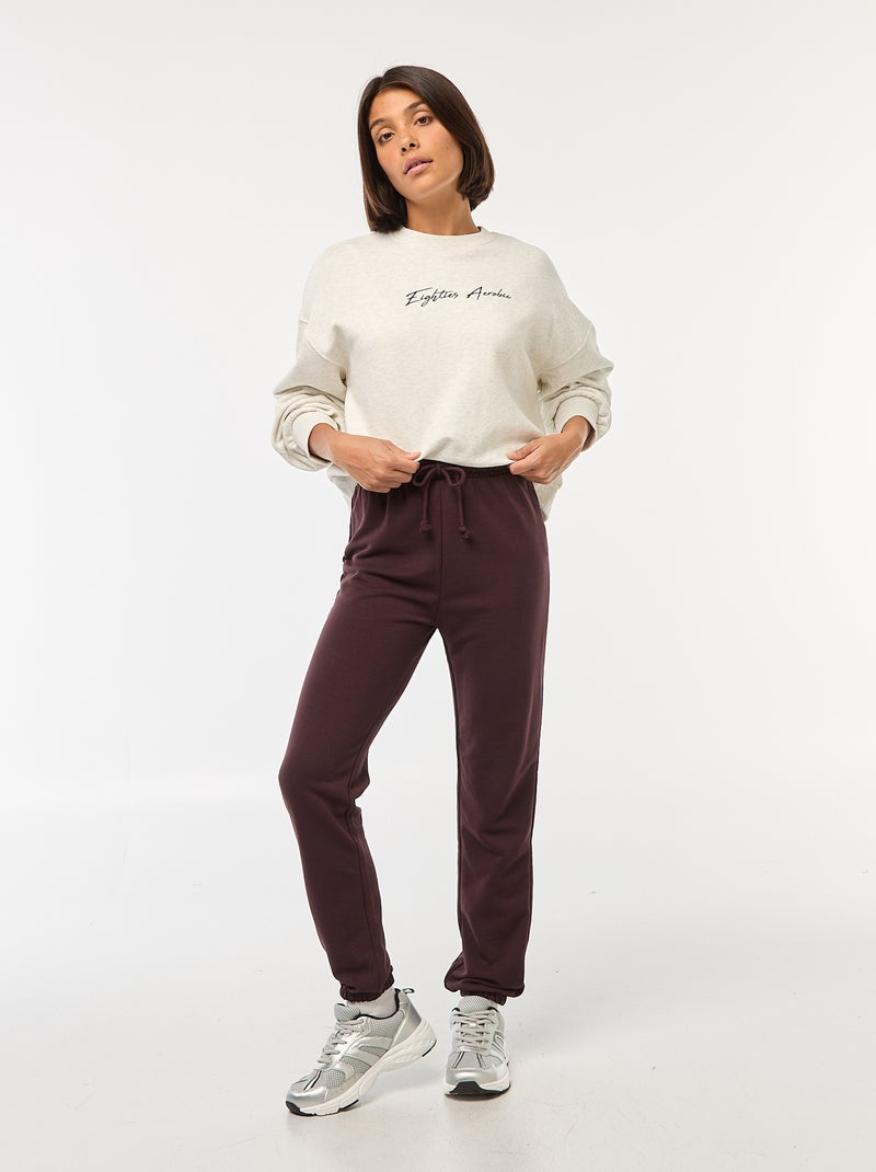 Jogging basique Violet Femme Kiabi