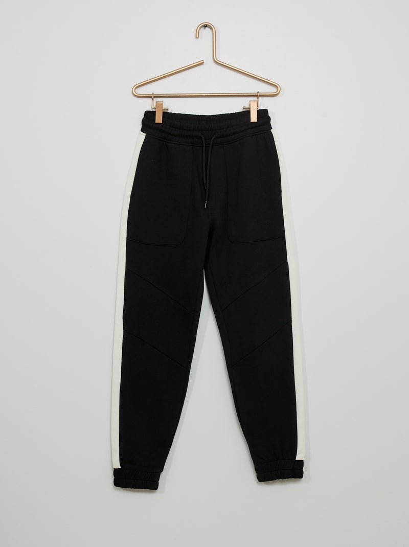 Jogging bicolor noir - Kiabi