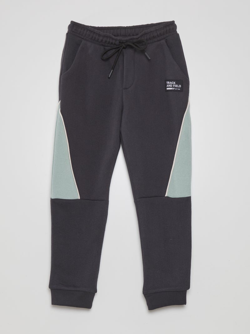 Jogging bicolore Gris - Kiabi