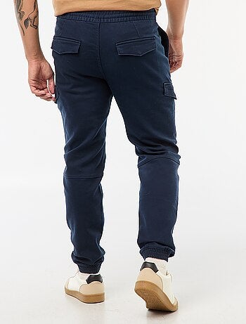 Jogging cargo uni en coton