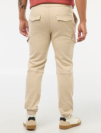 Jogging cargo uni en coton