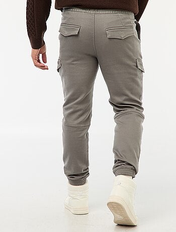 Jogging cargo uni en coton