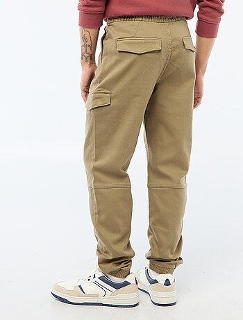 Jogging cargo uni en coton