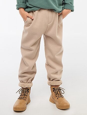 Jogging chaud uni avec doublure polaire