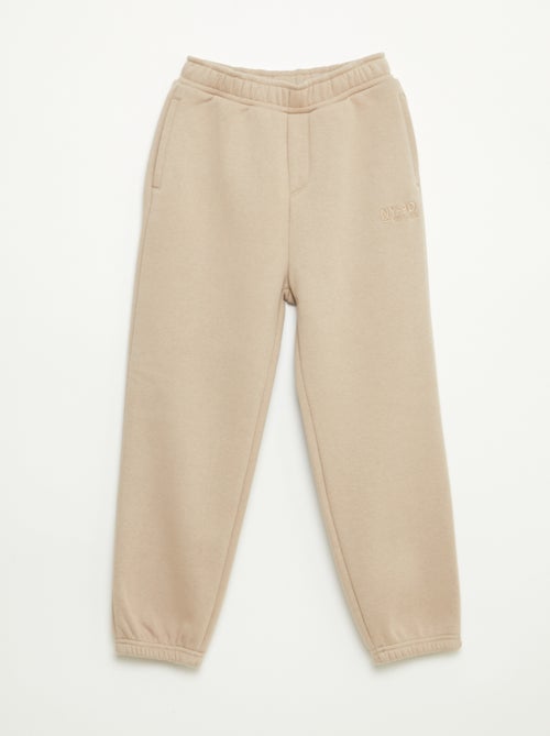 Jogging chaud uni avec doublure polaire - Kiabi