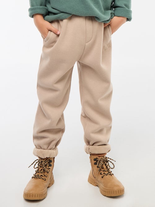 Jogging chaud uni avec doublure polaire - Kiabi