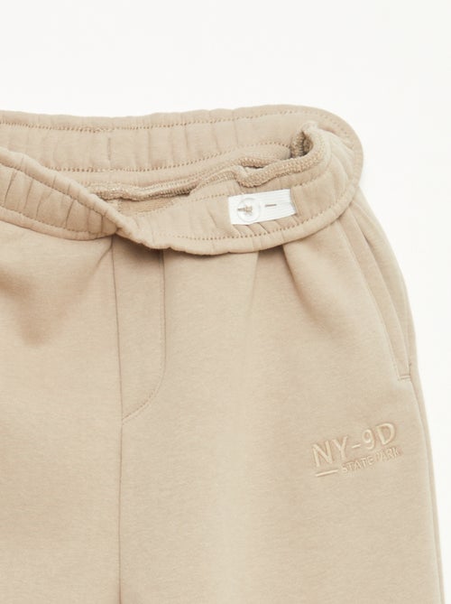 Jogging chaud uni avec doublure polaire - Kiabi