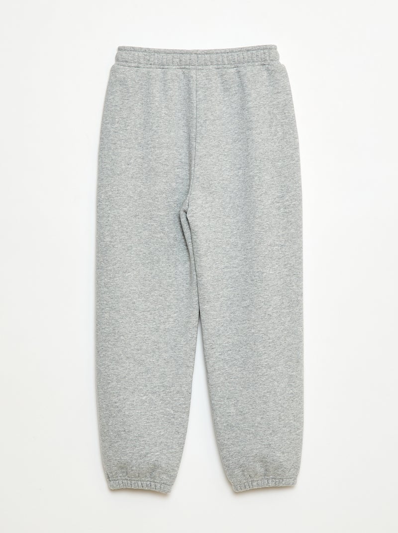 Jogging chaud uni avec doublure polaire Gris - Kiabi