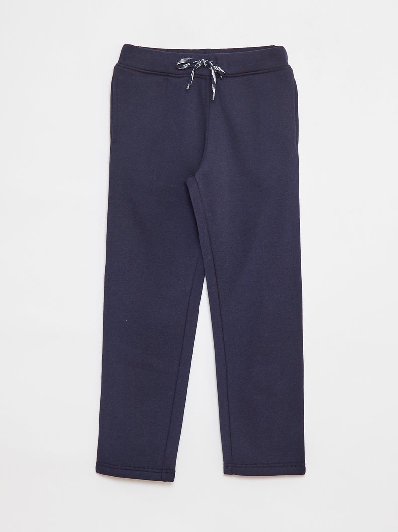 Jogging chiné avec ceinture ajustable Bleu - Kiabi