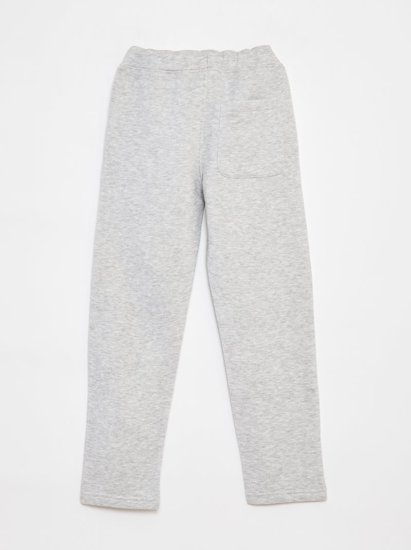 Jogging chiné avec ceinture ajustable Gris - Kiabi