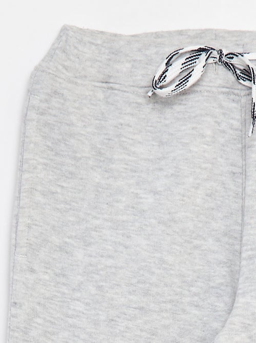 Jogging chiné avec ceinture ajustable - Kiabi