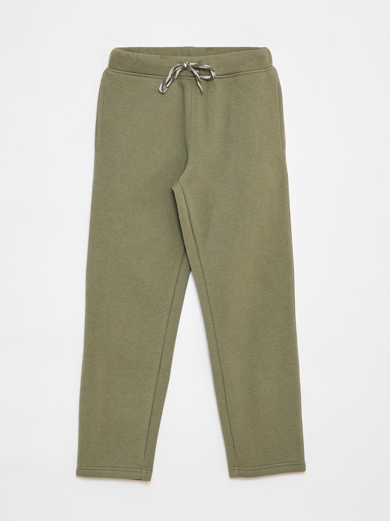 Jogging chiné avec ceinture ajustable Vert - Kiabi