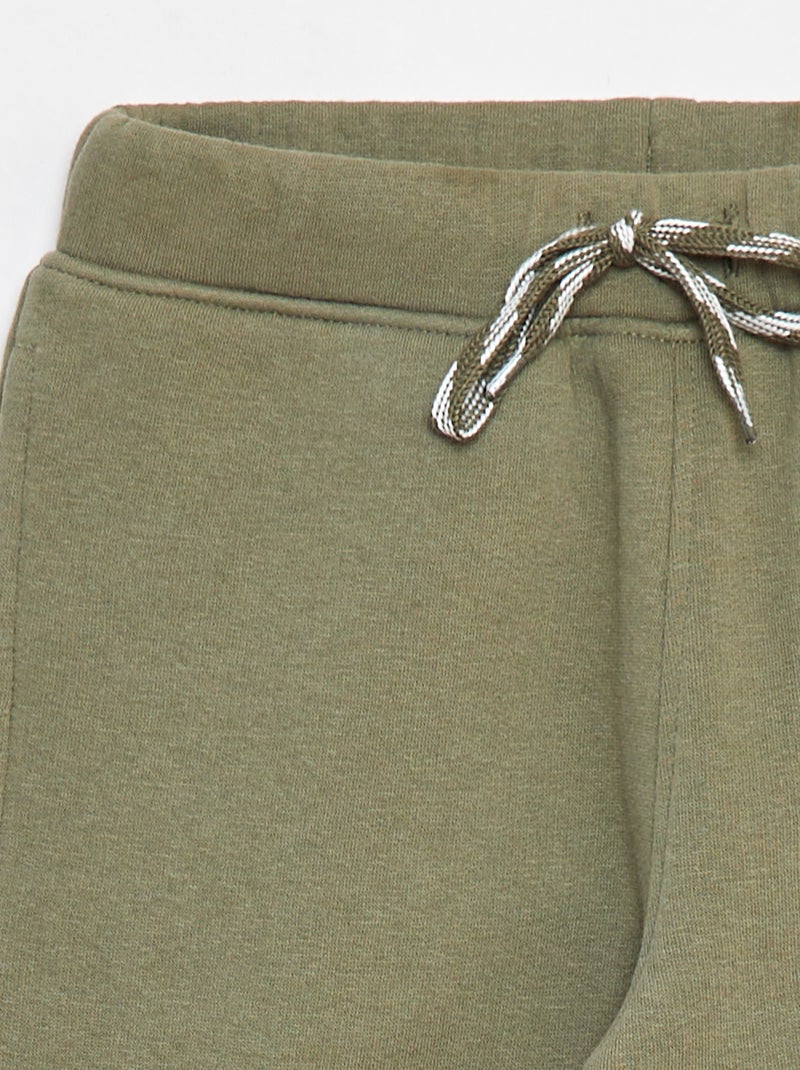 Jogging chiné avec ceinture ajustable Vert - Kiabi