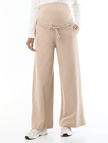 Jogging de maternité wide leg en french terry