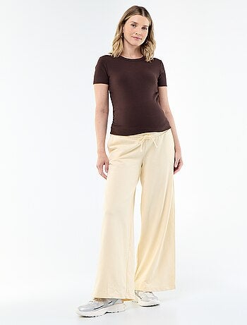 Jogging de maternité wide leg en french terry