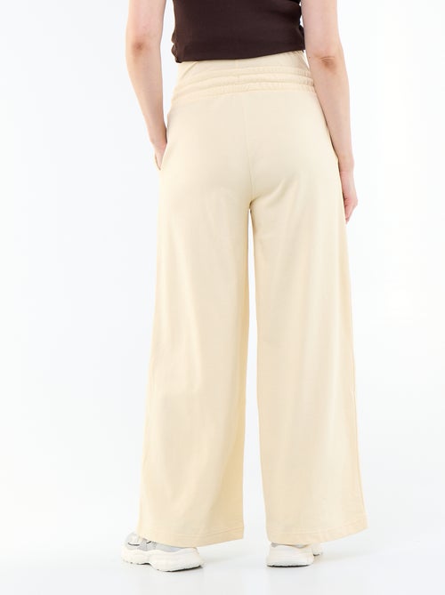 Jogging de maternité wide leg en french terry - Kiabi