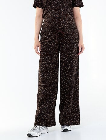 Jogging de maternité wide leg en french terry