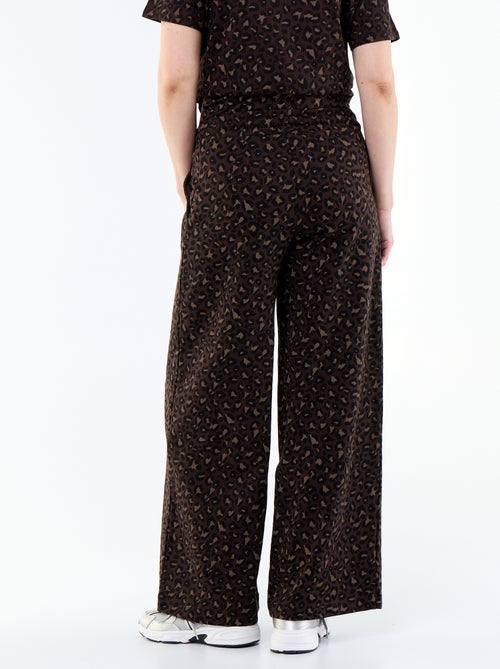 Jogging de maternité wide leg en french terry - Kiabi