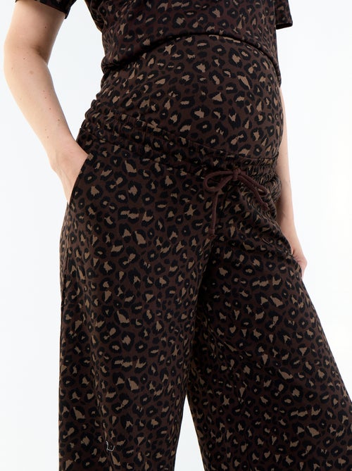 Jogging de maternité wide leg en french terry - Kiabi