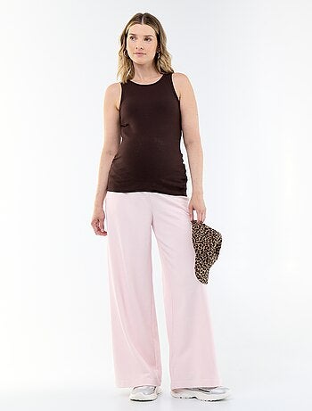 Jogging de maternité wide leg en french terry