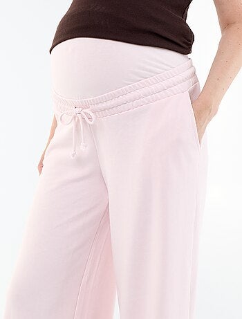 Jogging de maternité wide leg en french terry