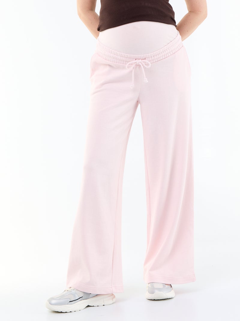 Jogging de maternité wide leg en french terry Rose - Kiabi