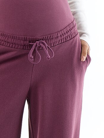Jogging de maternité wide leg en french terry