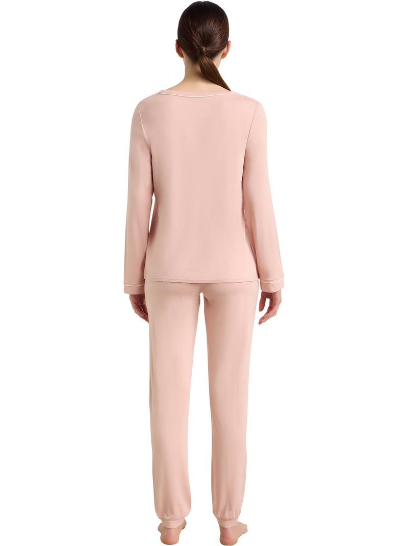Jogging de pyjama droit Soft Blush Rose pâle - Kiabi