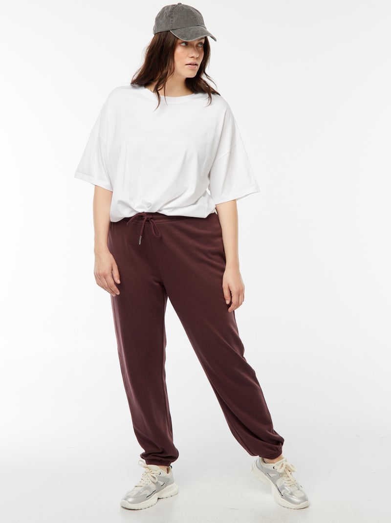 Jogging de sport en french terry Prune - Kiabi
