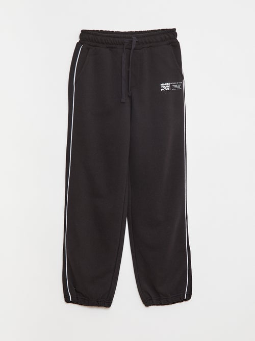 Jogging en french terry avec biais contrasté - Kiabi