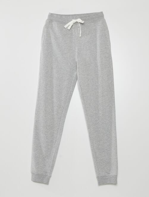 Pantalon jogging piqué - gris clair - Kiabi - 17.00€
