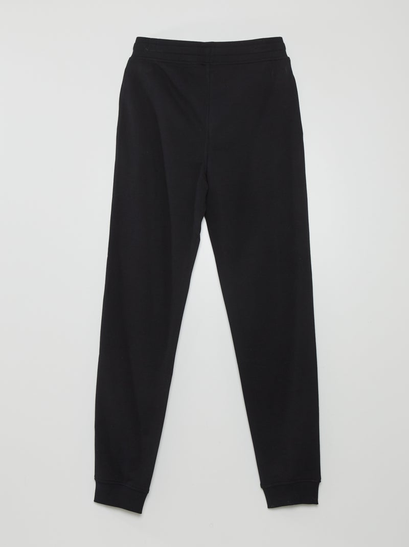 Jogging en french terry noir - Kiabi