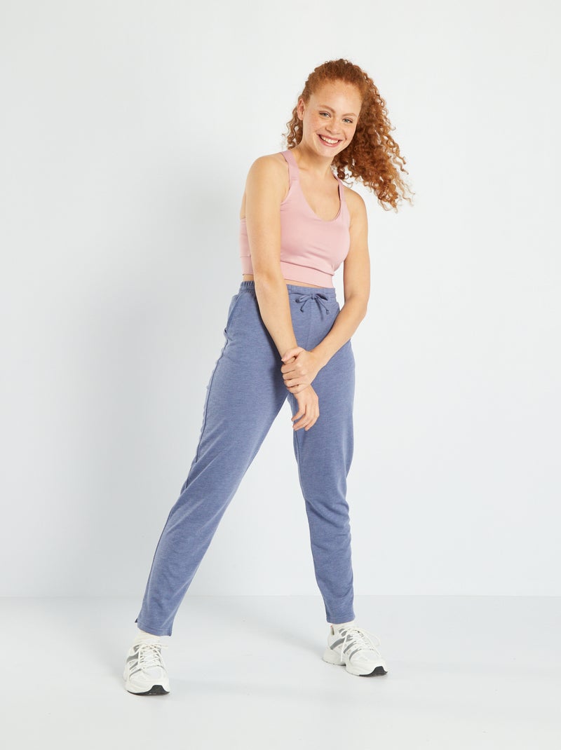 Jogging en jersey bleu - Kiabi