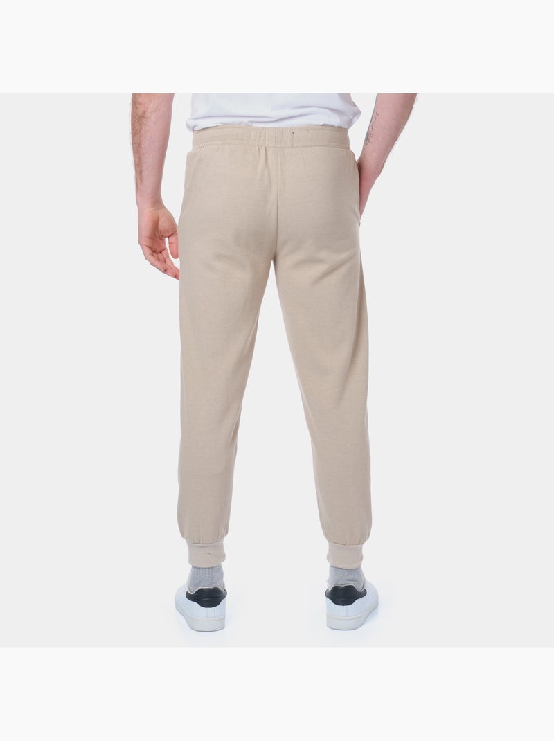 Jogging en maille piquée Beige - Kiabi