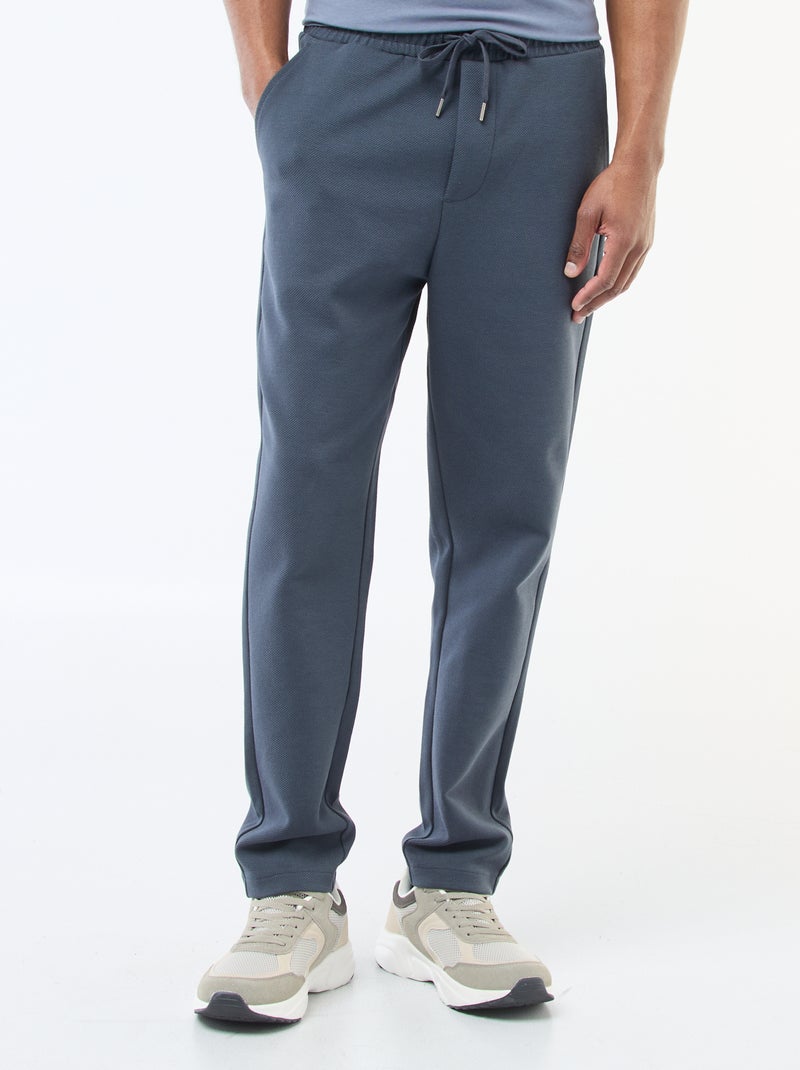 Jogging en maille piquée Bleu - Kiabi