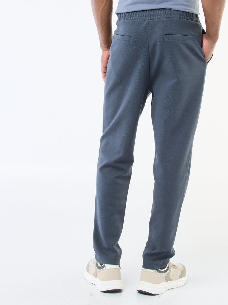 Jogging en maille piquée Bleu - Kiabi