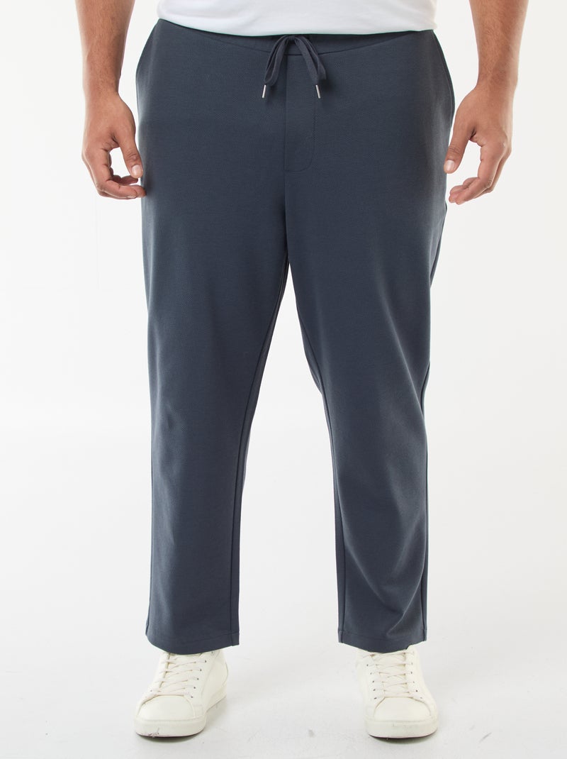 Jogging en maille piquée Bleu - Kiabi