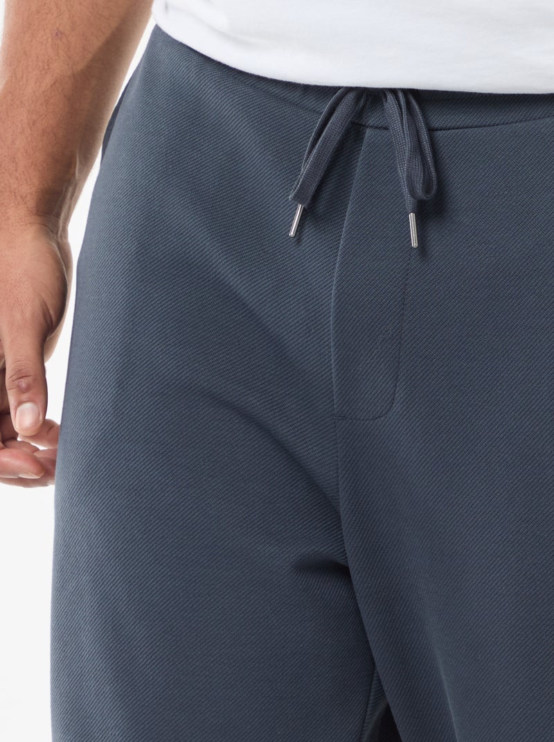 Jogging en maille piquée Bleu - Kiabi