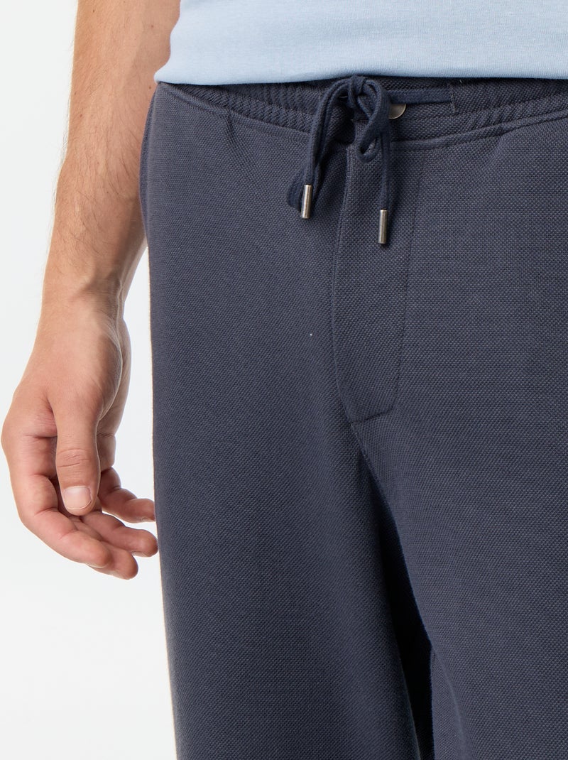 Jogging en maille piquée Bleu - Kiabi